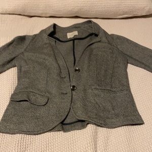 Loft gray cotton blazer